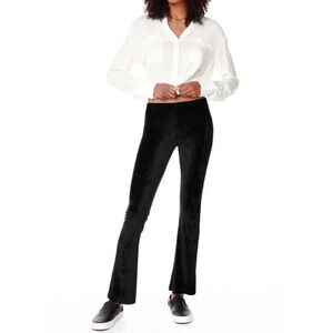 NWT BOBI LA flared leg velvet pants in black size small.